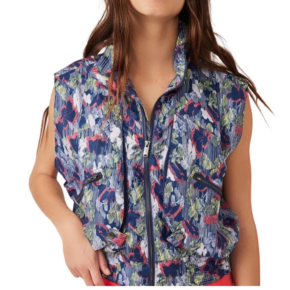Free People Movement Off the Grid Printed Supernova Floral Utility Vest XS